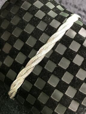 Sterling Silver 8” Braided Serpentine Bracelet Italian Milor 925 Gorgeous Gift